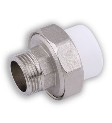 PPR Муфта разъем. (американка муфтовая) НР D63х2 Valfex (белый)