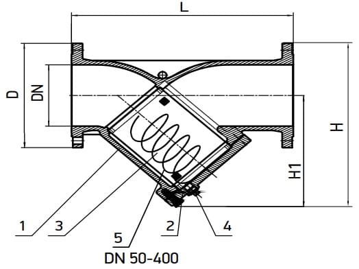 Фильтр магнитный фланцевый ФМФ REON тип RSV05