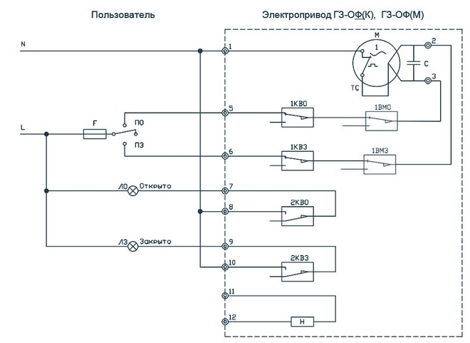 Электропривод на 04 к у2 схема подключения